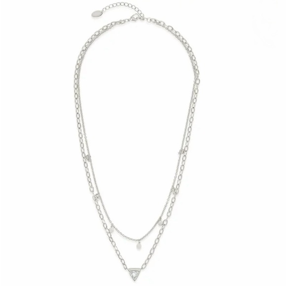 SHINE by Sterling Forever Bellamy Layered Necklace NWT - Picture 2 of 4